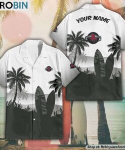 NBA Houston Rockets Summer Coconut Tree Pattern Aloha Shirt