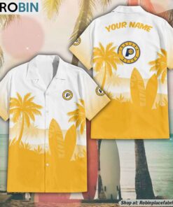 NBA Indiana Pacers Summer Coconut Tree Pattern Aloha Shirt
