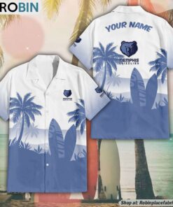 NBA Memphis Grizzlies Summer Coconut Tree Pattern Hawaiian Shirt