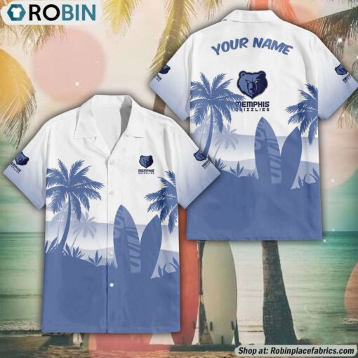NBA Memphis Grizzlies Summer Coconut Tree Pattern Hawaiian Shirt