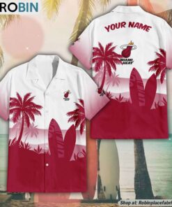 NBA Miami Heat Summer Coconut Tree Pattern Hawaiian Shirt