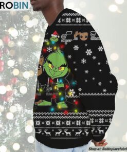 NBA Utah Jazz Baby Groot And Grinch Best Friends Ugly Christmas Sweatshirt & Sweater