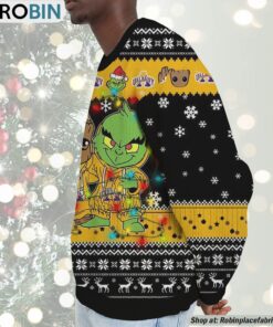 NCAA Albany Great Danes Baby Groot And Grinch Best Friends Ugly Christmas Sweatshirt & Sweater