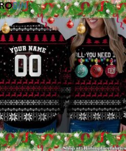 NCAA All You Need Is Peace Love And Denver Pioneers Ugly Christmas Sweatshirt, Sweater