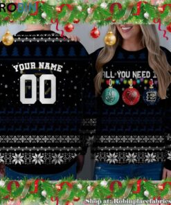 NCAA All You Need Is Peace Love And E. Tennessee State Buccaneers Ugly Christmas Sweatshirt, Sweater