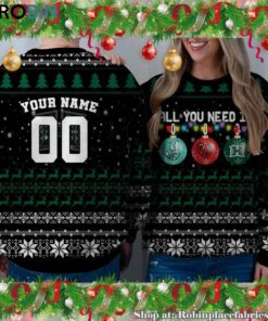 NCAA All You Need Is Peace Love And Hawaii Rainbow Warriors Ugly Christmas Sweatshirt, Sweater