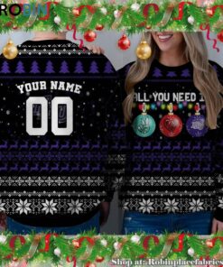 NCAA All You Need Is Peace Love And High Point Panthers Ugly Christmas Sweatshirt, Sweater