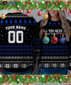 NCAA All You Need Is Peace Love And Indiana State Sycamores Ugly Christmas Sweatshirt, Sweater