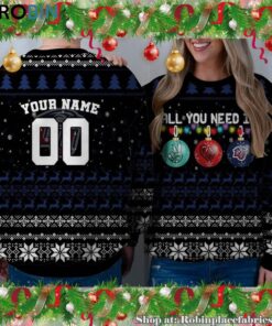 NCAA All You Need Is Peace Love And Liberty Flames Ugly Christmas Sweatshirt, Sweater