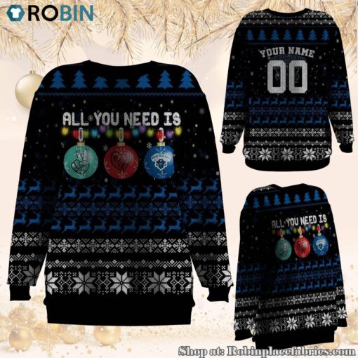 NCAA All You Need Is Peace Love And New Orleans Privateers Ugly Christmas Sweatshirt, Sweater