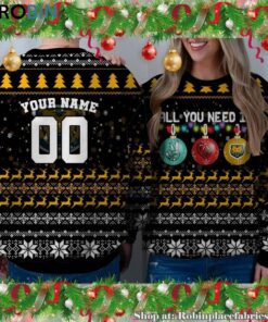 NCAA All You Need Is Peace Love And Northern Colorado Bears Ugly Christmas Sweatshirt, Sweater