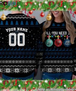 NCAA All You Need Is Peace Love And Old Dominion Monarchs Ugly Christmas Sweatshirt, Sweater