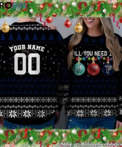 NCAA All You Need Is Peace Love And Pepperdine Waves Ugly Christmas Sweatshirt, Sweater