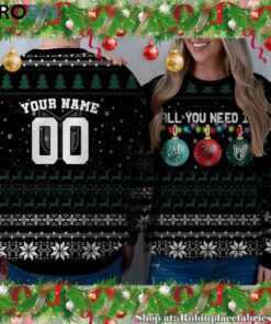 NCAA All You Need Is Peace Love And Portland State Vikings Ugly Christmas Sweatshirt, Sweater