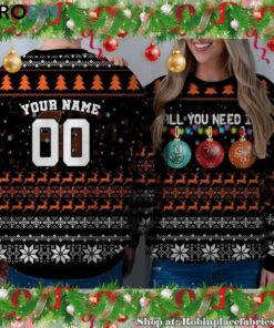 NCAA All You Need Is Peace Love And Sam Houston Bearkats Ugly Christmas Sweatshirt, Sweater