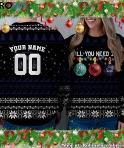 NCAA All You Need Is Peace Love And Santa Barbara Gauchos Ugly Christmas Sweatshirt, Sweater