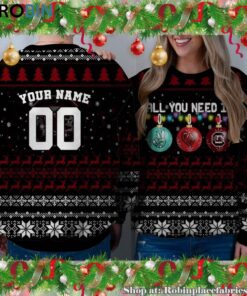 NCAA All You Need Is Peace Love And South Carolina Gamecocks Ugly Christmas Sweatshirt, Sweater