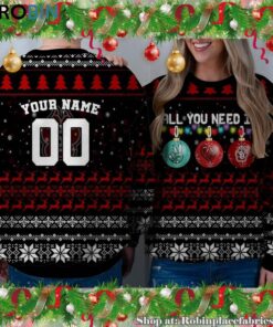 NCAA All You Need Is Peace Love And South Dakota Coyotes Ugly Christmas Sweatshirt, Sweater