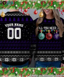 NCAA All You Need Is Peace Love And St. Thomas Tommies Ugly Christmas Sweatshirt, Sweater