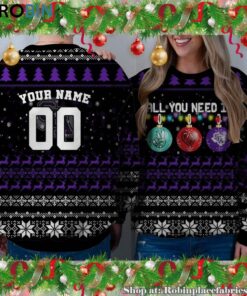 NCAA All You Need Is Peace Love And Stephen F. Austin Lumberjacks Ugly Christmas Sweatshirt, Sweater