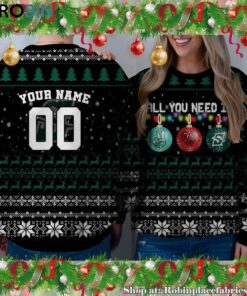 NCAA All You Need Is Peace Love And Stetson Hatters Ugly Christmas Sweatshirt, Sweater