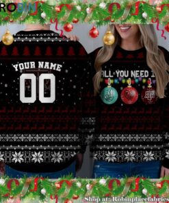 NCAA All You Need Is Peace Love And Texas A&M Aggies Ugly Christmas Sweatshirt, Sweater