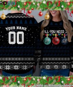 NCAA All You Need Is Peace Love And Texas-San Antonio Roadrunners Ugly Christmas Sweatshirt, Sweater