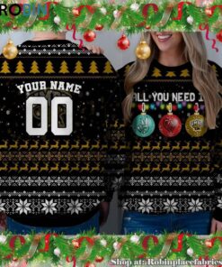 NCAA All You Need Is Peace Love And UMBC Retrievers Ugly Christmas Sweatshirt, Sweater