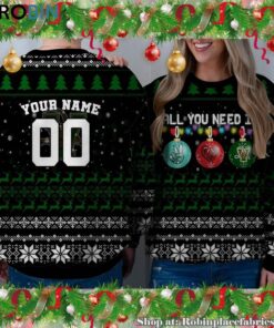 NCAA All You Need Is Peace Love And Vermont Catamounts Ugly Christmas Sweatshirt, Sweater