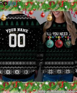 NCAA All You Need Is Peace Love And William & Mary Tribe Ugly Christmas Sweatshirt, Sweater