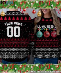 NCAA All You Need Is Peace Love And Youngstown State Penguins Ugly Christmas Sweatshirt, Sweater