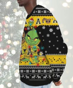 NCAA App. State Mountaineers Baby Groot And Grinch Best Friends Ugly Christmas Sweatshirt & Sweater