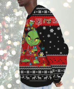Boston University Terriers Baby Groot And Grinch Best Friends Ugly Christmas Sweatshirt & Sweater