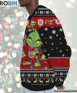 NCAA Bradley Braves Baby Groot And Grinch Best Friends Ugly Christmas Sweatshirt & Sweater
