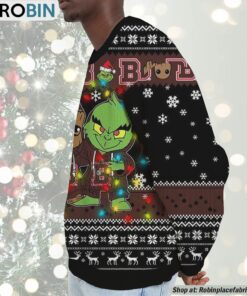 NCAA Brown Bears Baby Groot And Grinch Best Friends Ugly Christmas Sweatshirt & Sweater