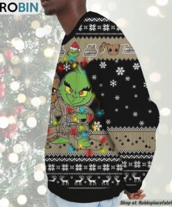 NCAA Bryant Bulldogs Baby Groot And Grinch Best Friends Ugly Christmas Sweatshirt & Sweater