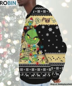 NCAA Cal Poly Mustangs Baby Groot And Grinch Best Friends Ugly Christmas Sweatshirt & Sweater