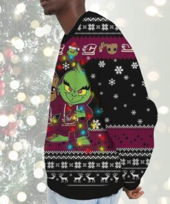 NCAA Central Michigan Chippewas Baby Groot And Grinch Best Friends Ugly Christmas Sweatshirt & Sweater