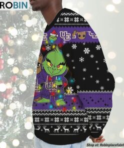 NCAA Evansville Aces Baby Groot And Grinch Best Friends Ugly Christmas Sweatshirt & Sweater