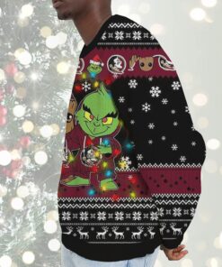 NCAA Florida State Seminoles Baby Groot And Grinch Best Friends Ugly Christmas Sweatshirt & Sweater NCAA Florida State Seminoles Baby Groot And Grinch Best Friends Ugly Christmas Sweatshirt & Sweater
