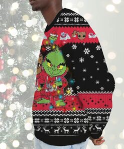 NCAA Fresno State Bulldogs Baby Groot And Grinch Best Friends Ugly Christmas Sweatshirt & Sweater