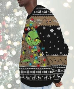 NCAA Georgia Tech Yellow Jackets Baby Groot And Grinch Best Friends Ugly Christmas Sweatshirt & Sweater