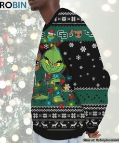 NCAA Green Bay Phoenix Baby Groot And Grinch Best Friends Ugly Christmas Sweatshirt & Sweater