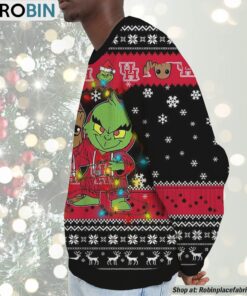 NCAA Houston Cougars Baby Groot And Grinch Best Friends Ugly Christmas Sweatshirt & Sweater