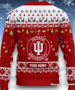 NCAA Indiana Hoosiers HO HO HO Ugly Christmas Sweater and Sweatshirt NCAA Indiana Hoosiers HO HO HO Ugly Christmas Sweater and Sweatshirt