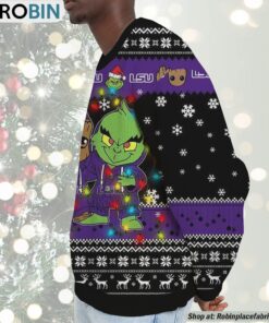 NCAA LSU Tigers Baby Groot And Grinch Best Friends Ugly Christmas Sweatshirt & Sweater NCAA LSU Tigers Baby Groot And Grinch Best Friends Ugly Christmas Sweatshirt & Sweater