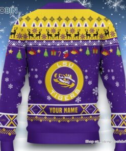 NCAA LSU Tigers HO HO HO Ugly Christmas Sweater and Sweatshirt