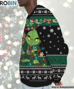 NCAA Miami Hurricanes Baby Groot And Grinch Best Friends Ugly Christmas Sweatshirt & Sweater NCAA Miami Hurricanes Baby Groot And Grinch Best Friends Ugly Christmas Sweatshirt & Sweater