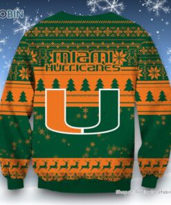 NCAA Miami Hurricanes Grinch Christmas Ugly Sweater and Sweatshirt NCAA Miami Hurricanes Grinch Christmas Ugly Sweater and Sweatshirt