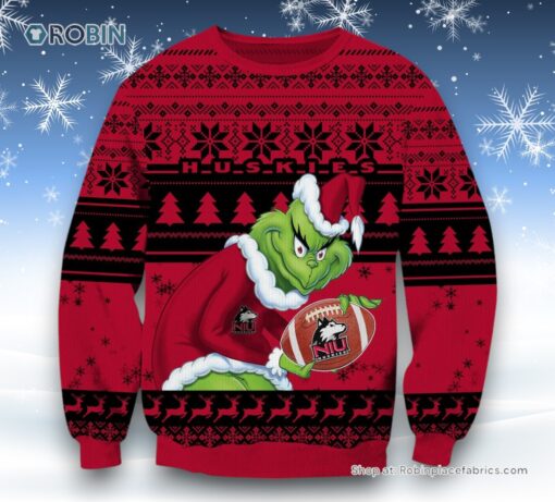 NCAA NC State Wolfpack Grinch Christmas Ugly Sweater and Sweatshirt